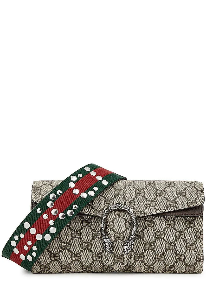 GUCCI DIONYSUS FLAP SHOULDER BAG IN SUPREME CANVAS