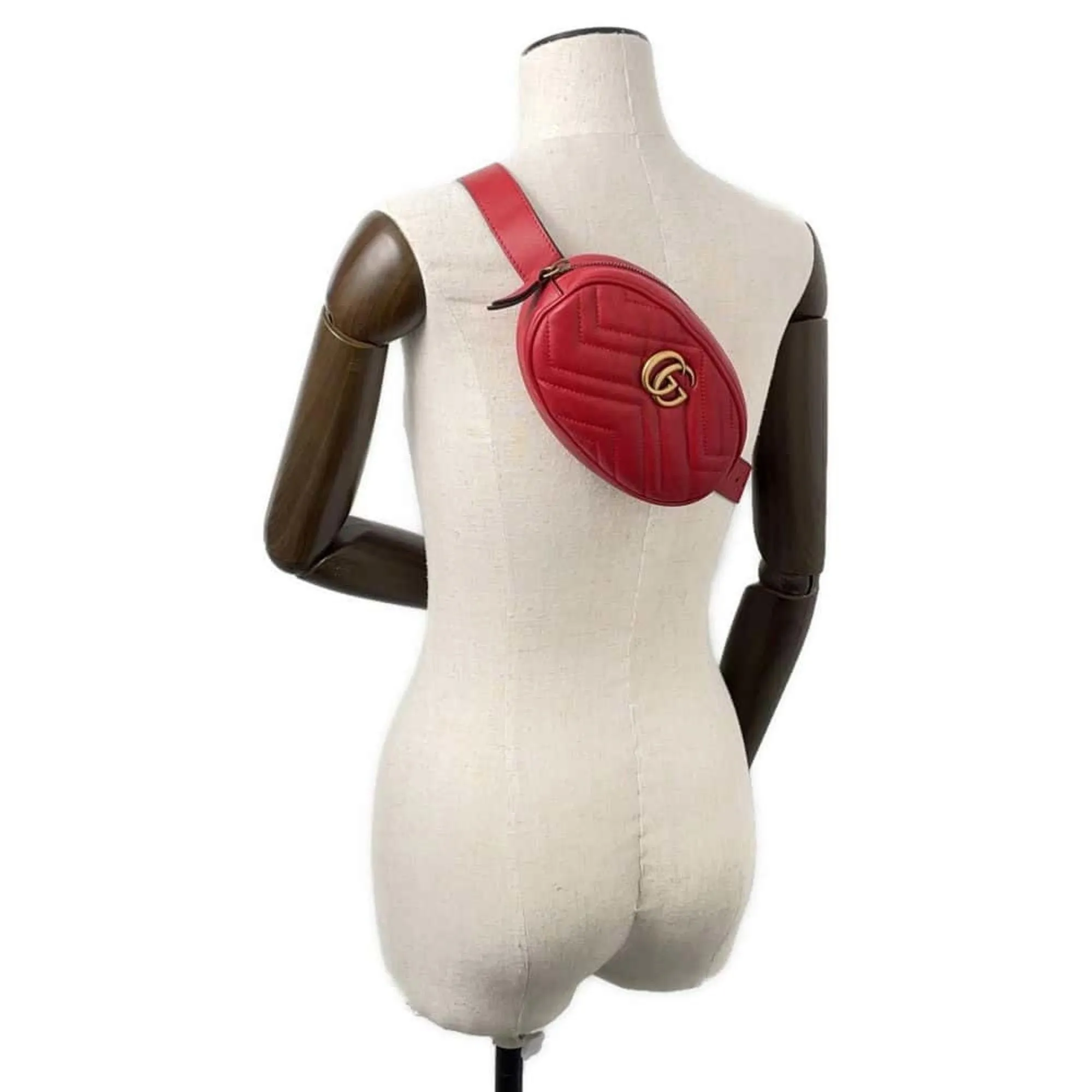 Gucci Gg Marmont Leather Fanny Pack (Pre-Owned)