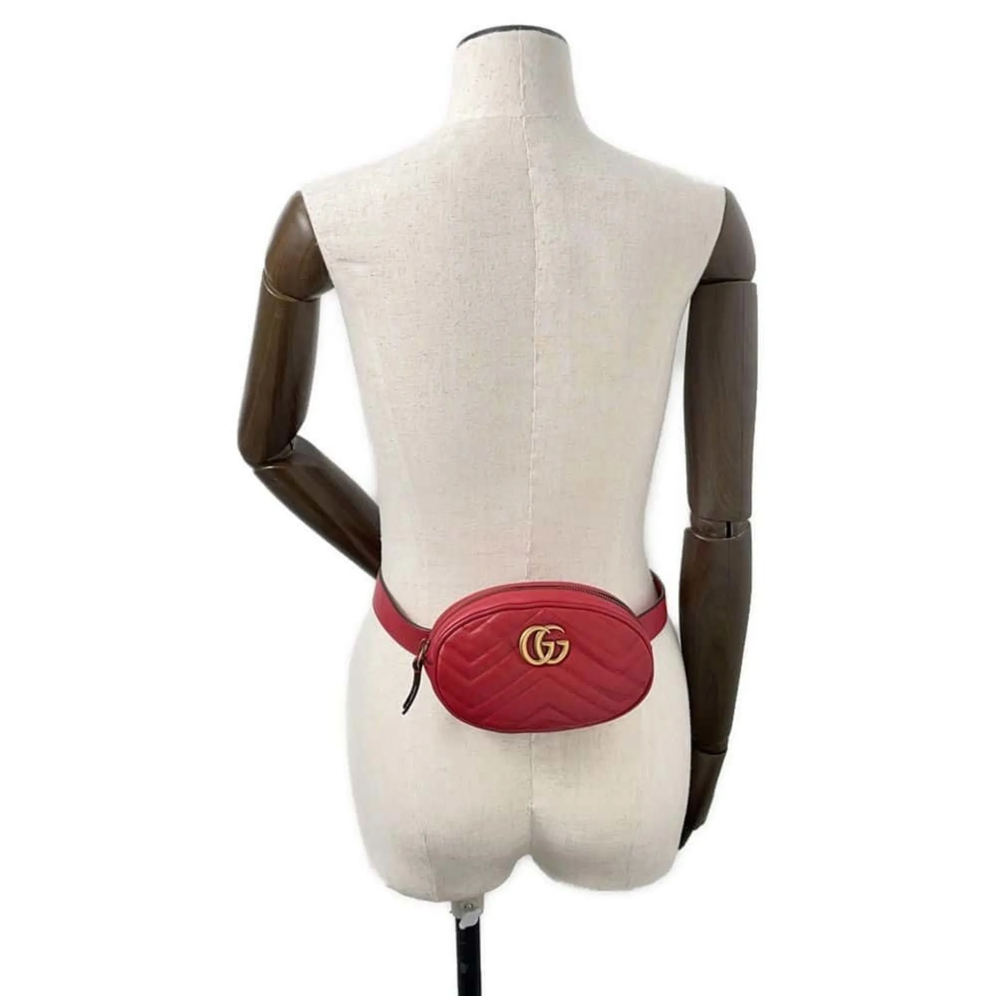 Gucci Gg Marmont Leather Fanny Pack (Pre-Owned)