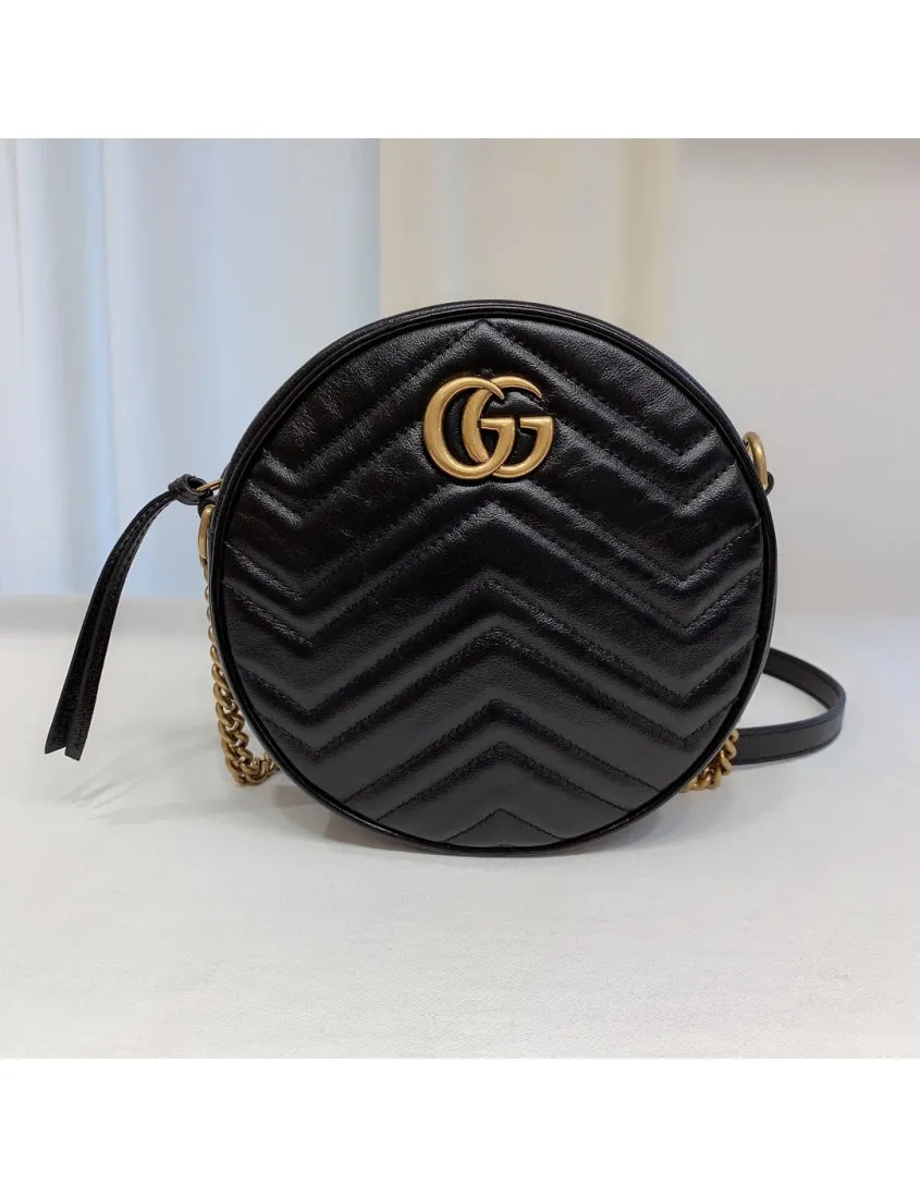 Gucci GG Marmont Series Round Mini Shoulder Bag