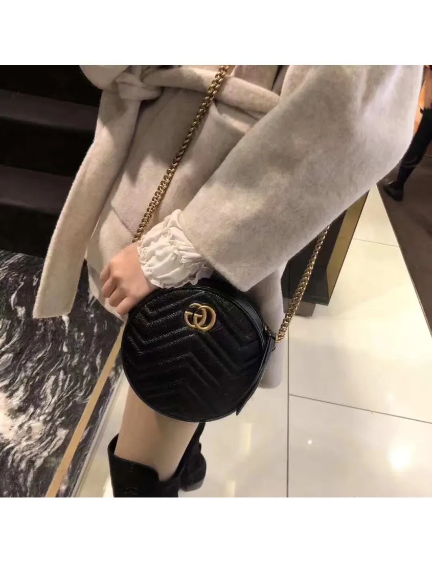 Gucci GG Marmont Series Round Mini Shoulder Bag