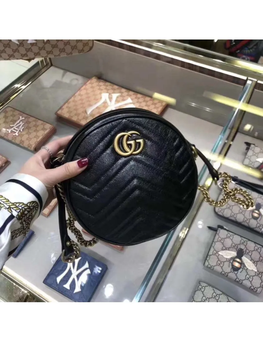 Gucci GG Marmont Series Round Mini Shoulder Bag