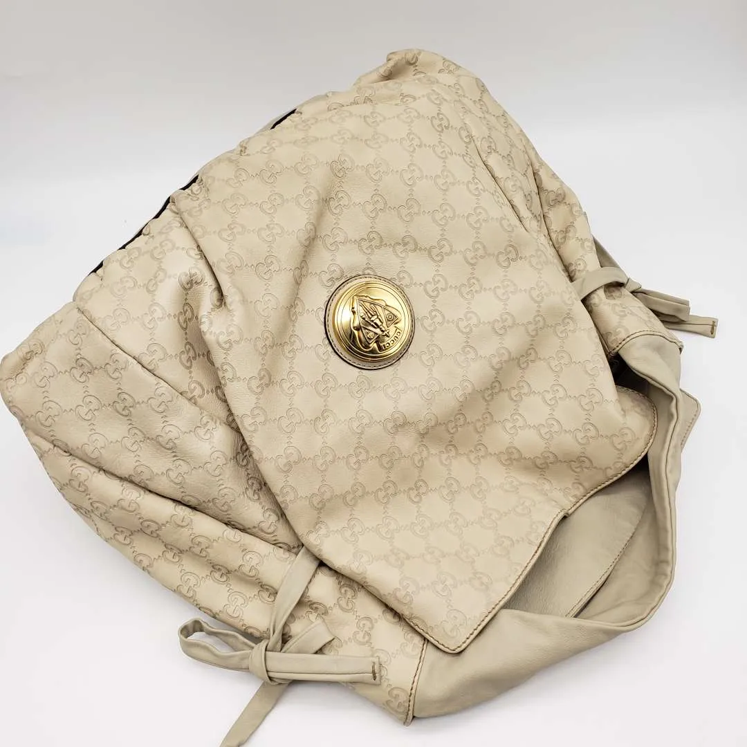 Gucci Gussissima Cream Shoulder Bag