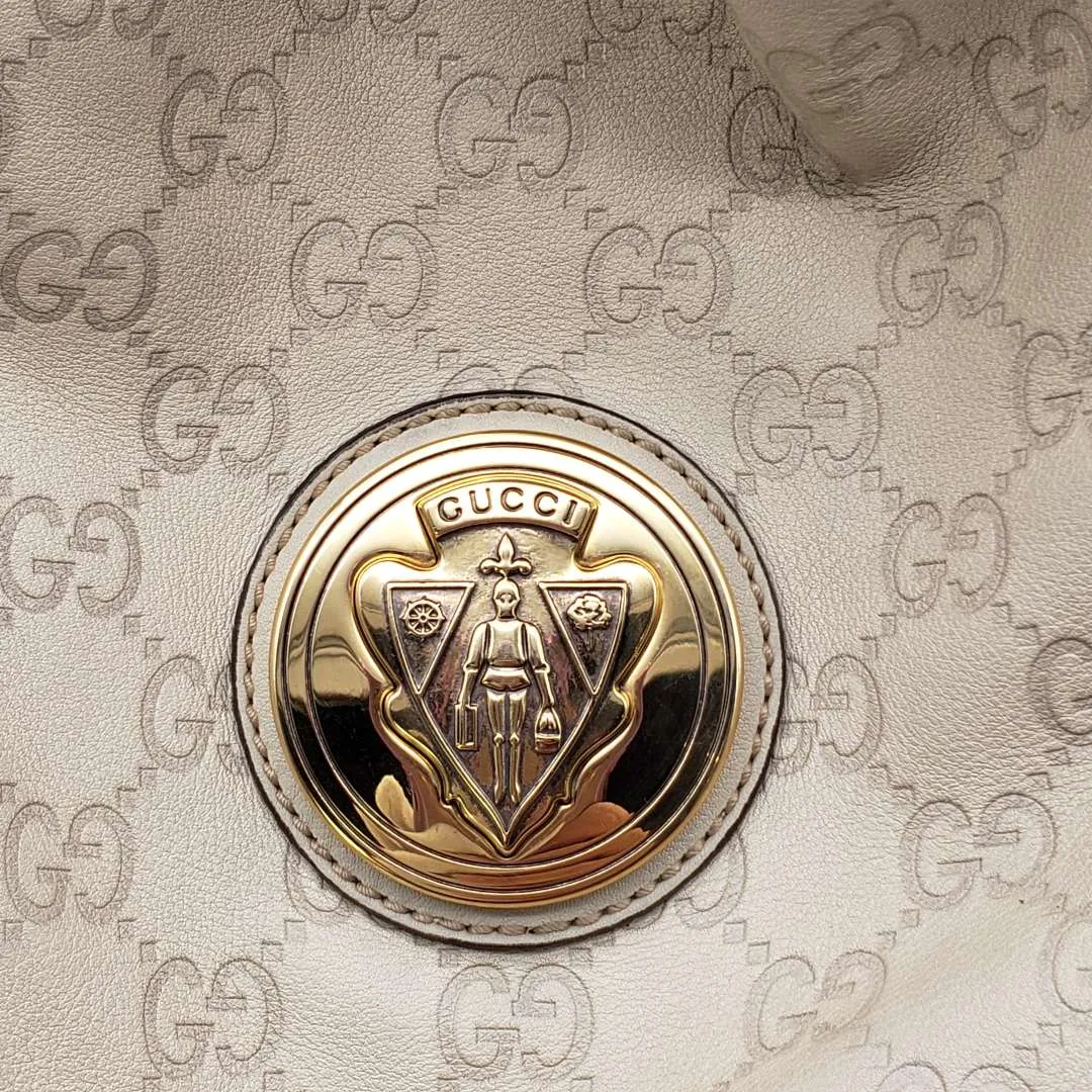 Gucci Gussissima Cream Shoulder Bag