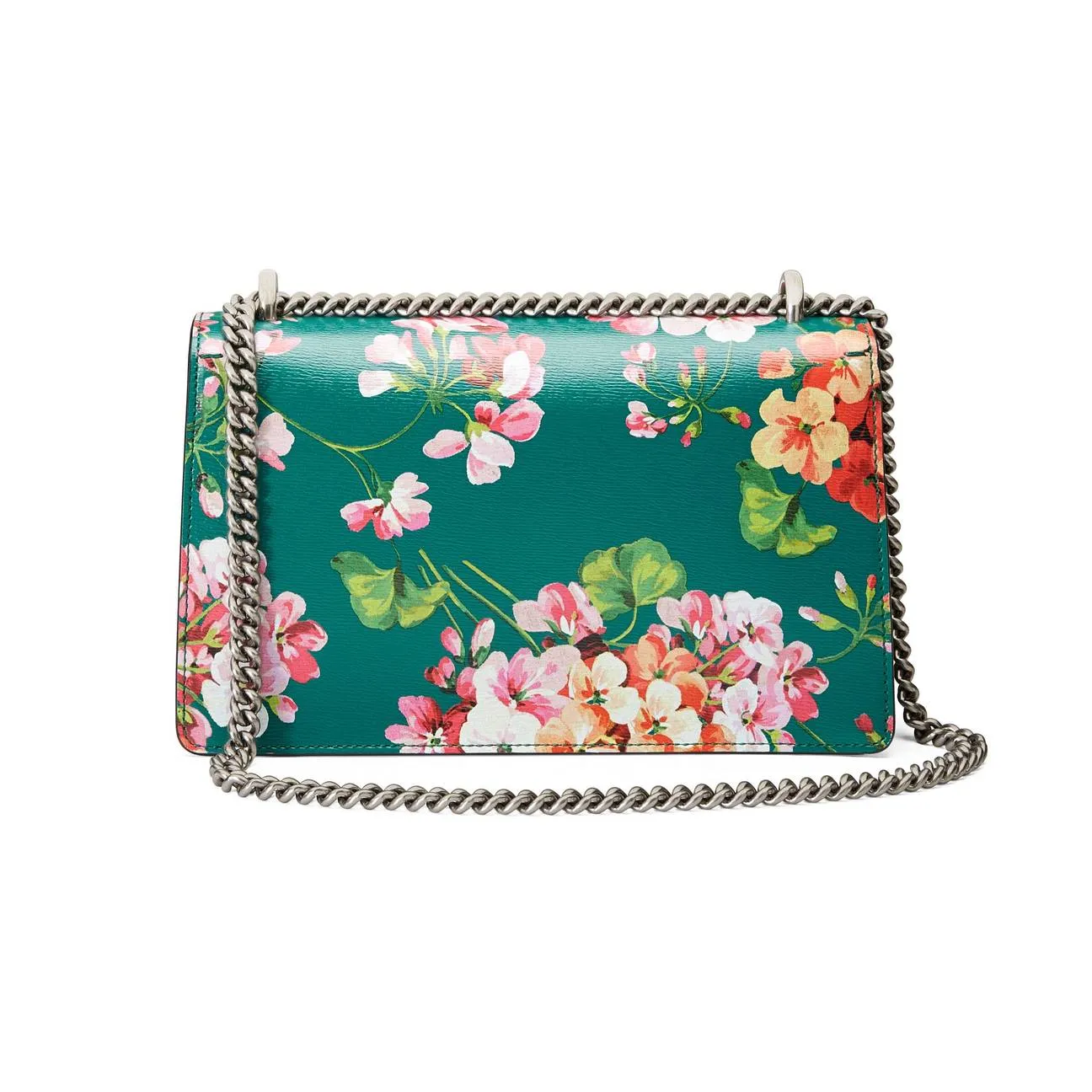 Gucci Large Dionysus Blooms Leather Shoulder Bag in Green