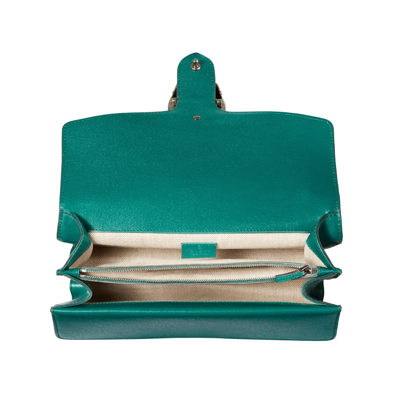 Gucci Large Dionysus Blooms Leather Shoulder Bag in Green