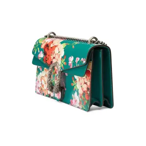 Gucci Large Dionysus Blooms Leather Shoulder Bag in Green