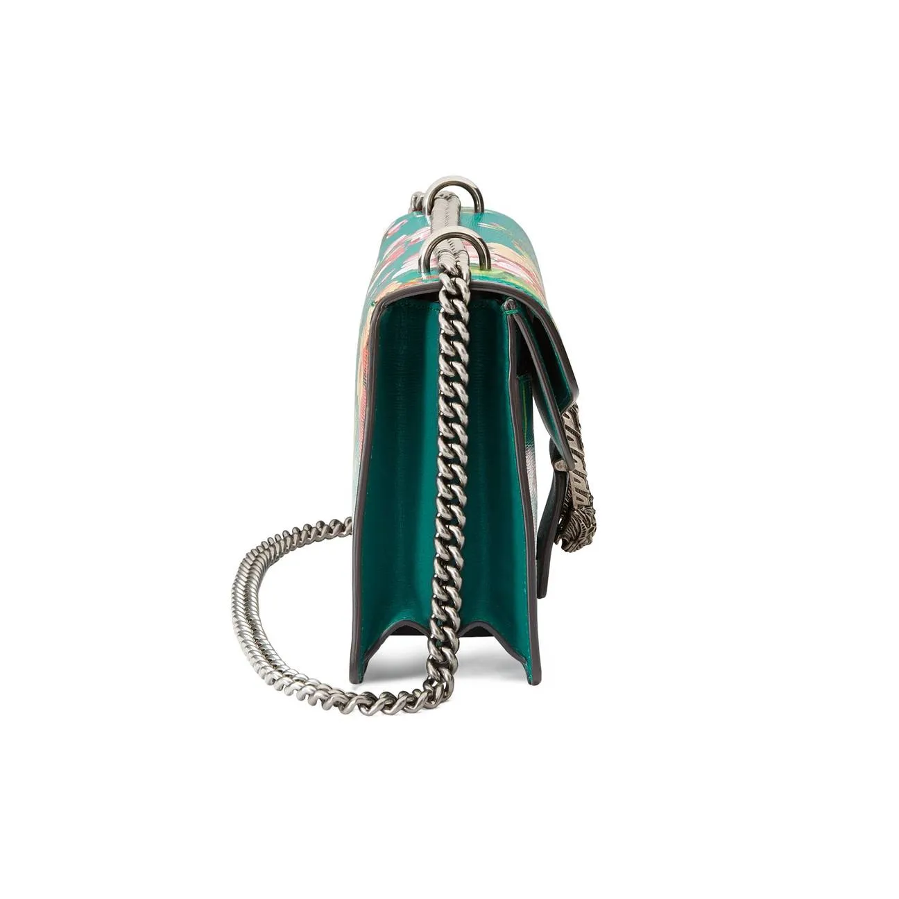 Gucci Large Dionysus Blooms Leather Shoulder Bag in Green