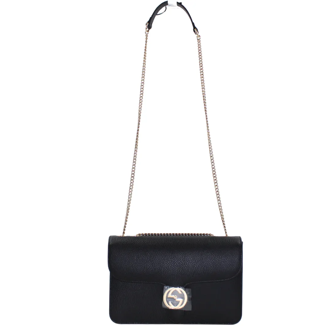 Gucci Large Interlocking GG Leather Shoulder Bag