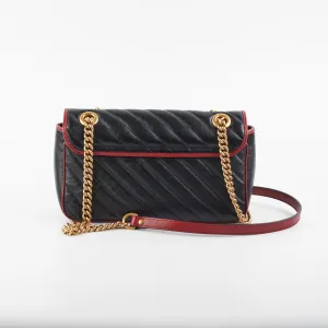 Gucci Marmont Small Black/ Red Shoulder Bag