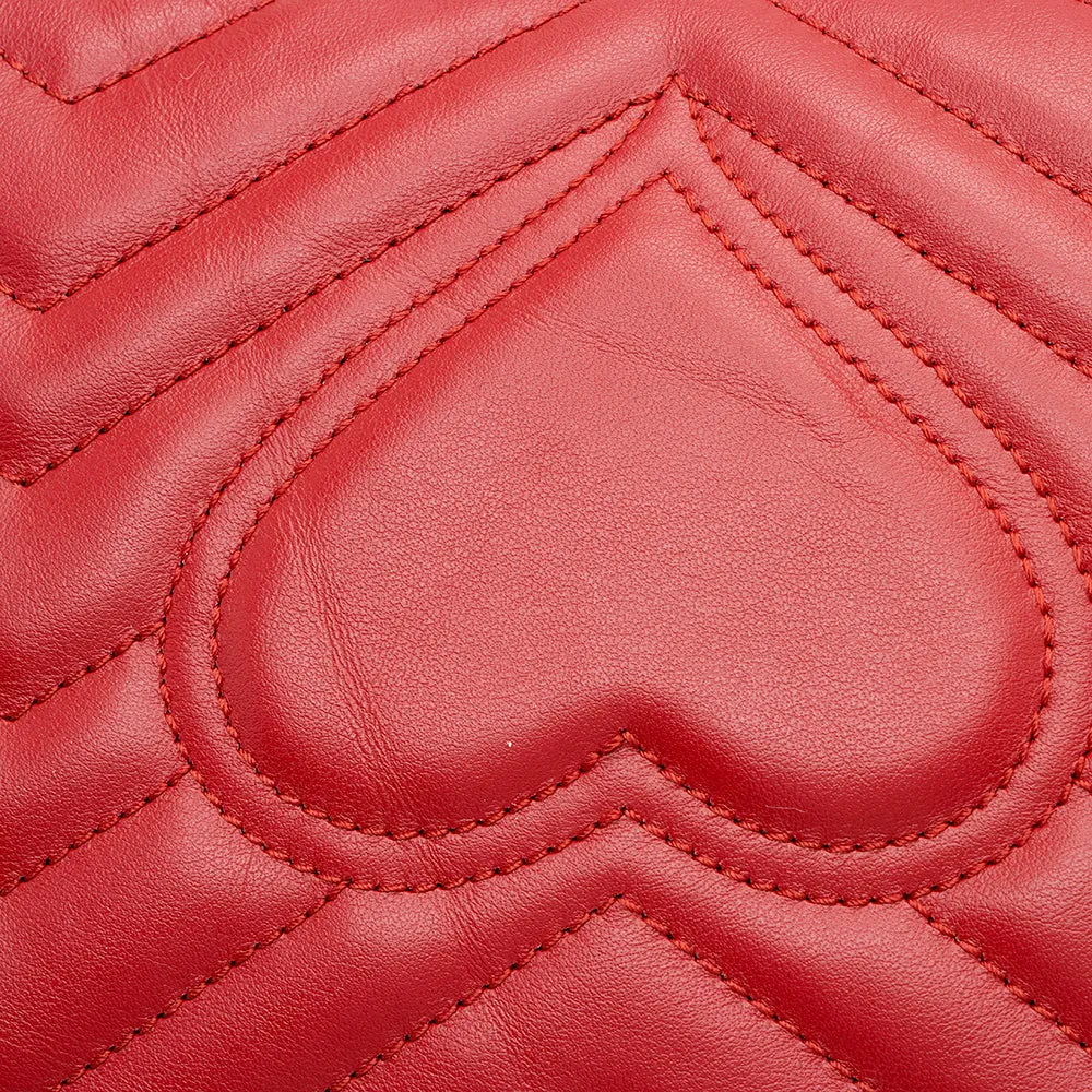 Gucci Matelasse Leather GG Marmont Small Flap Shoulder Bag