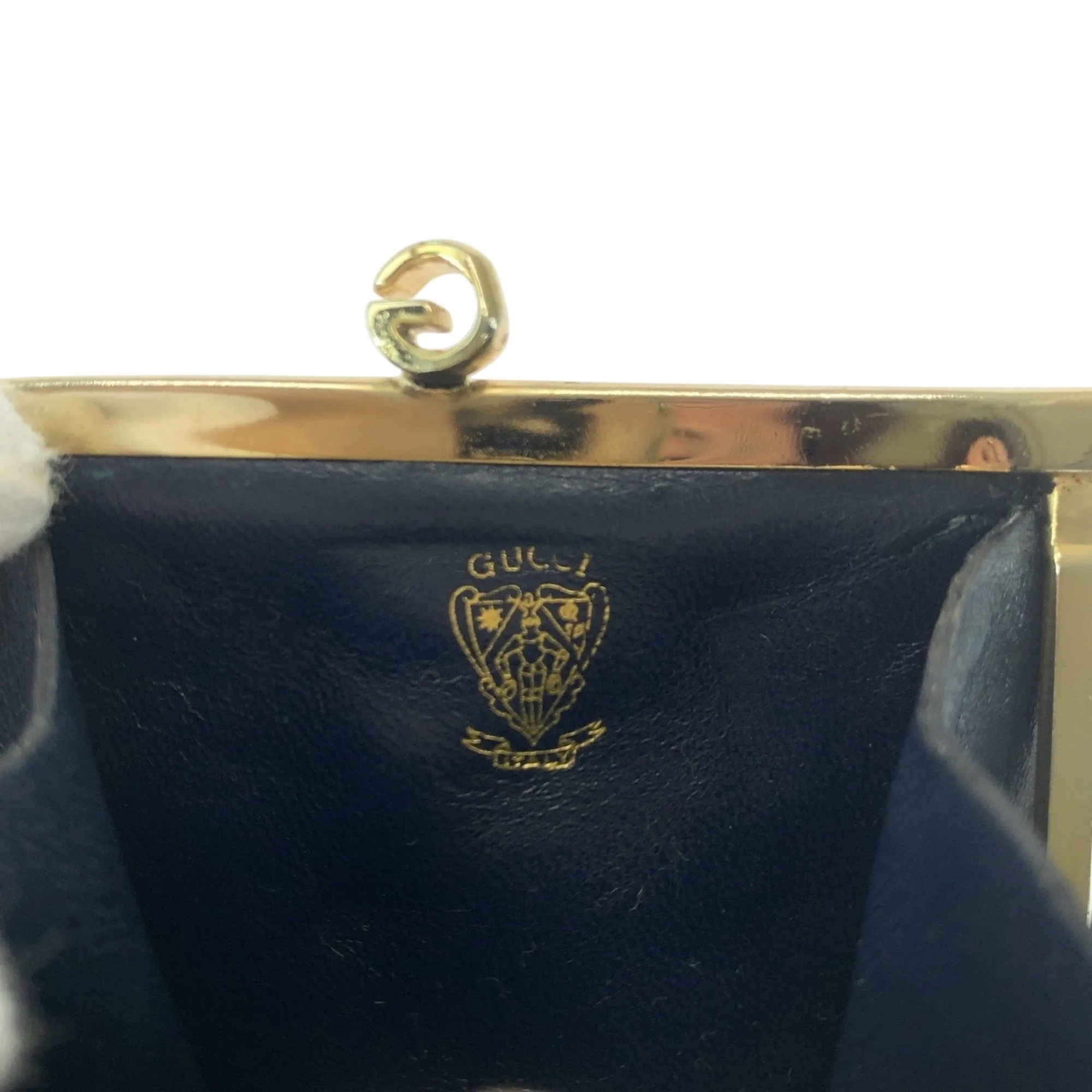 Gucci Navy Gg Supreme Coin Purse/Coin Case (Pre-Owned)