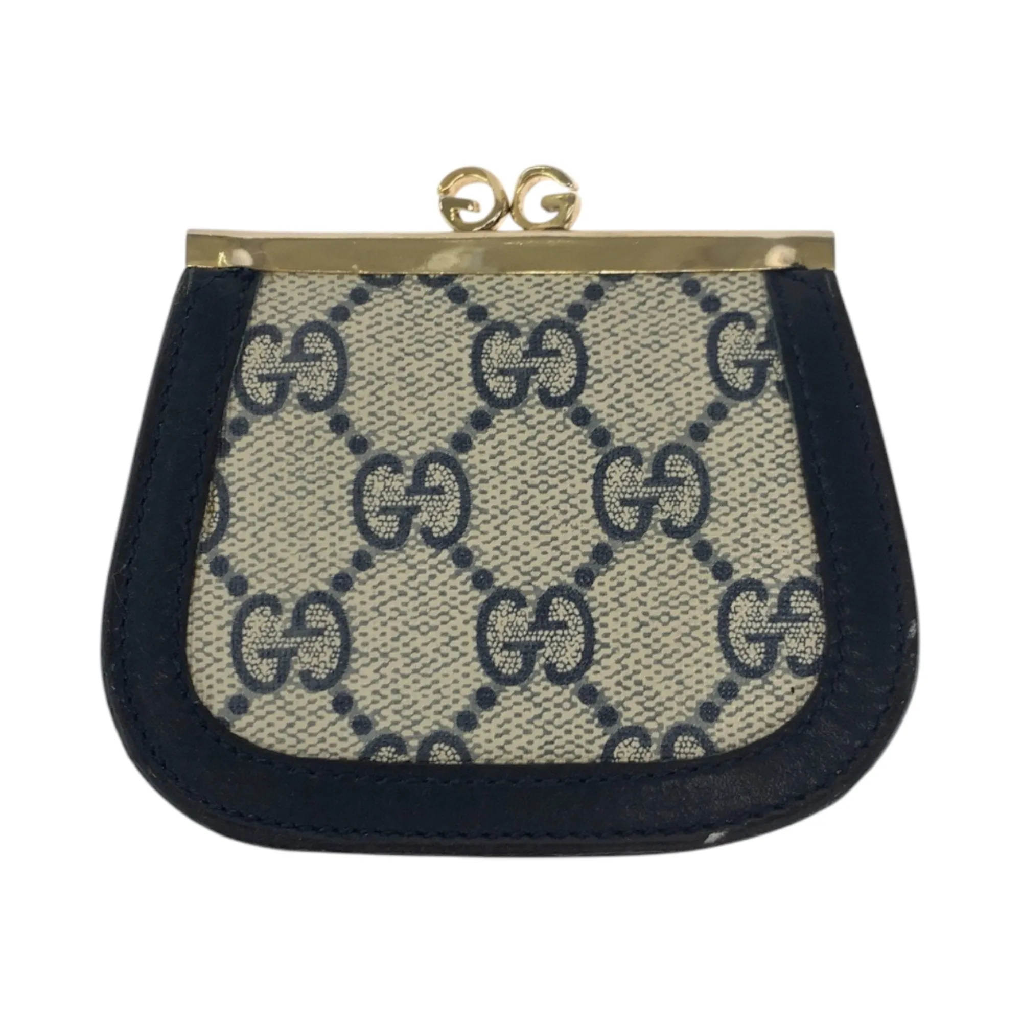 Gucci Navy Gg Supreme Coin Purse/Coin Case (Pre-Owned)