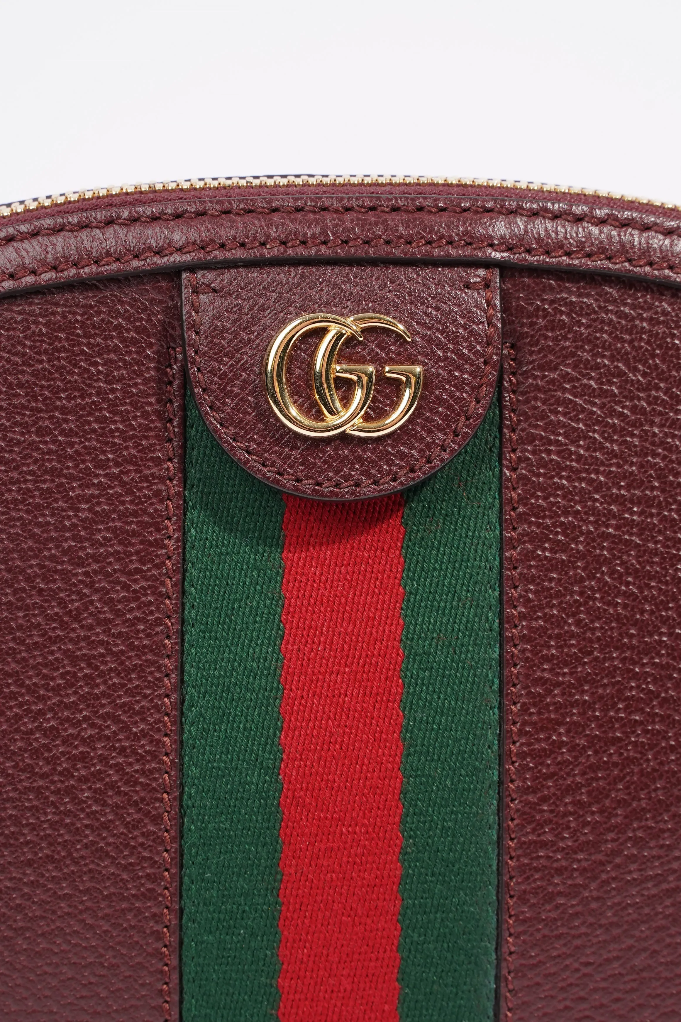 Gucci Ophidia GG Shoulder Bag Wine / Green / Red Leather
