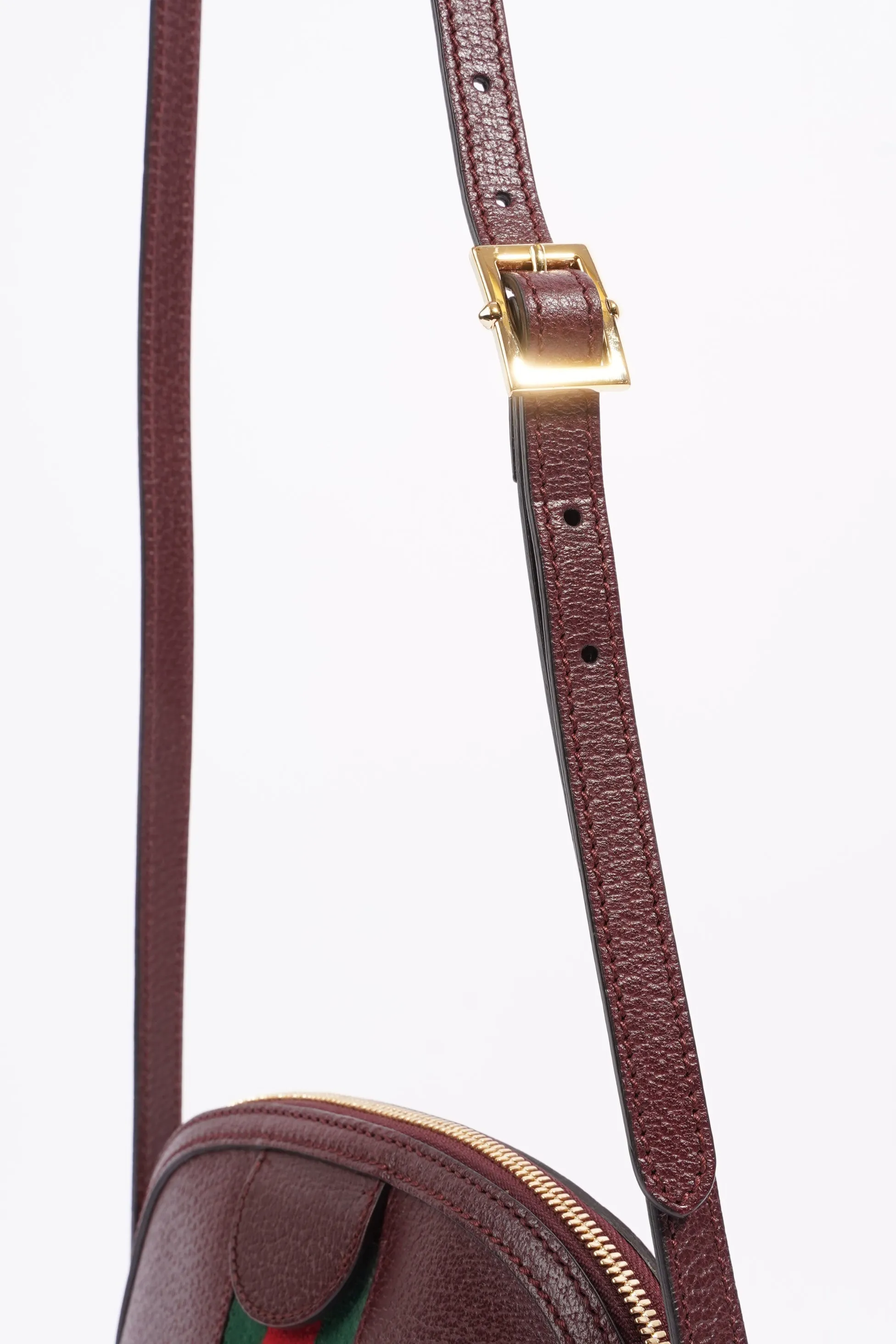 Gucci Ophidia GG Shoulder Bag Wine / Green / Red Leather
