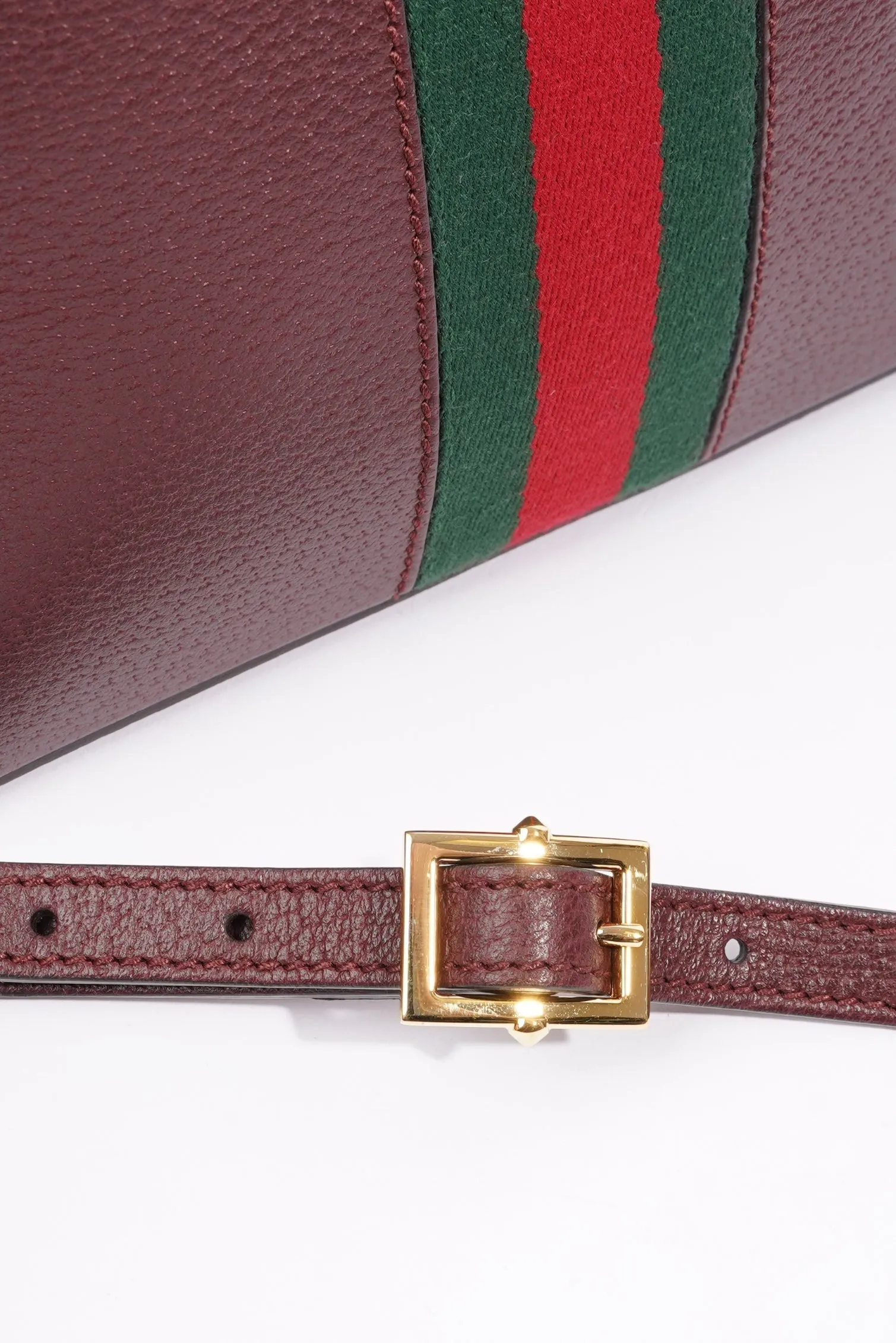 Gucci Ophidia GG Shoulder Bag Wine / Green / Red Leather