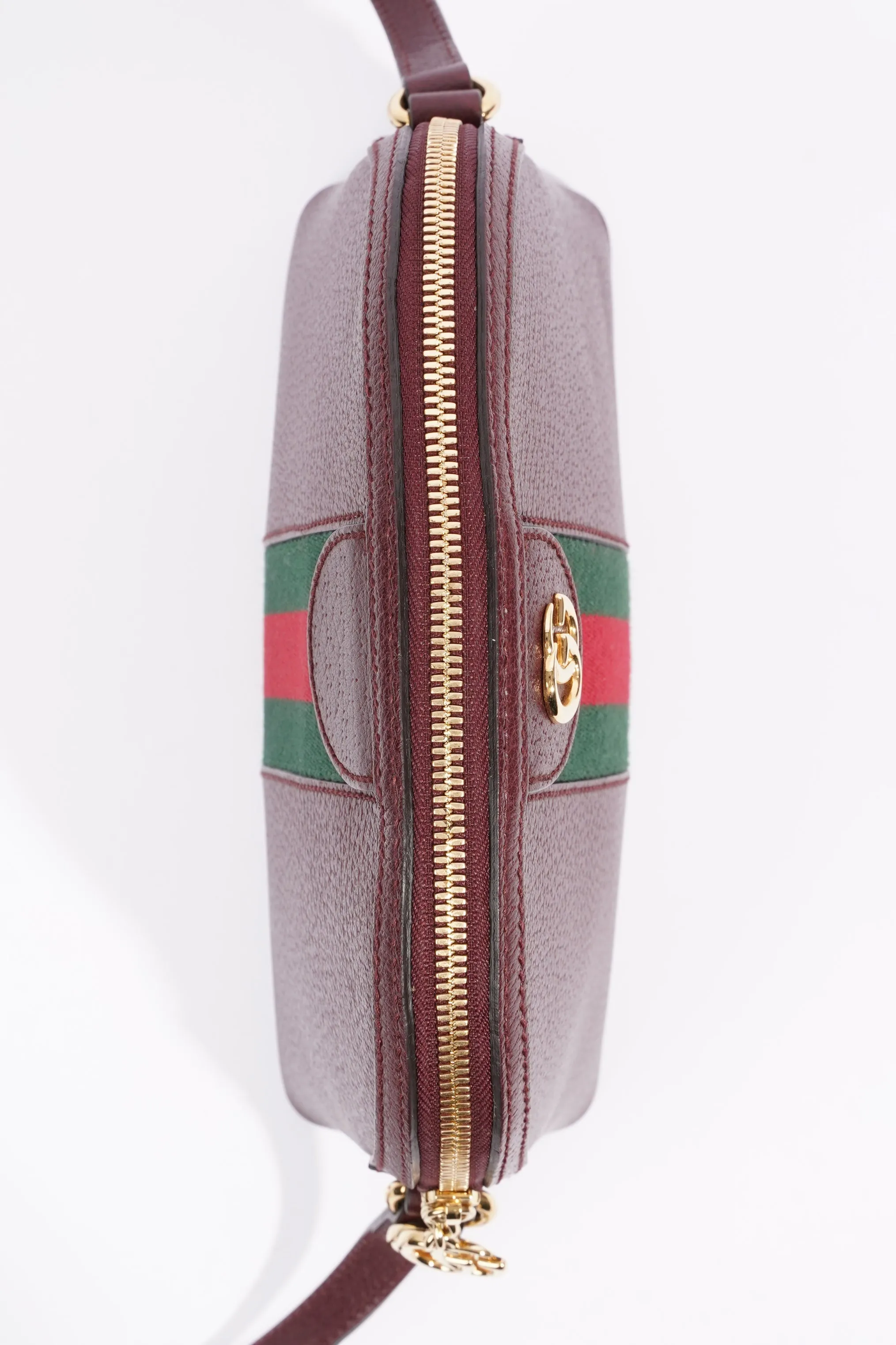 Gucci Ophidia GG Shoulder Bag Wine / Green / Red Leather