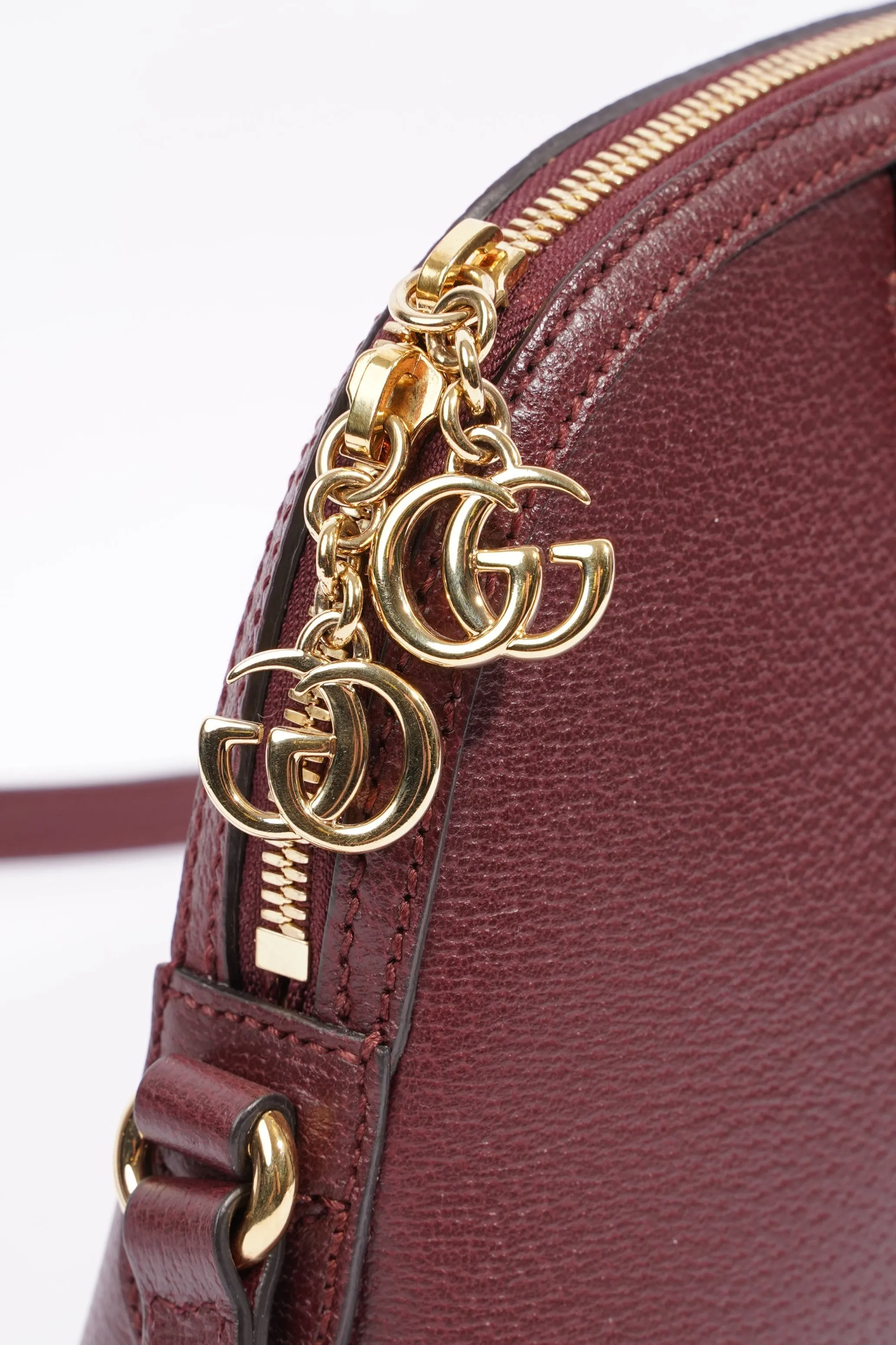 Gucci Ophidia GG Shoulder Bag Wine / Green / Red Leather