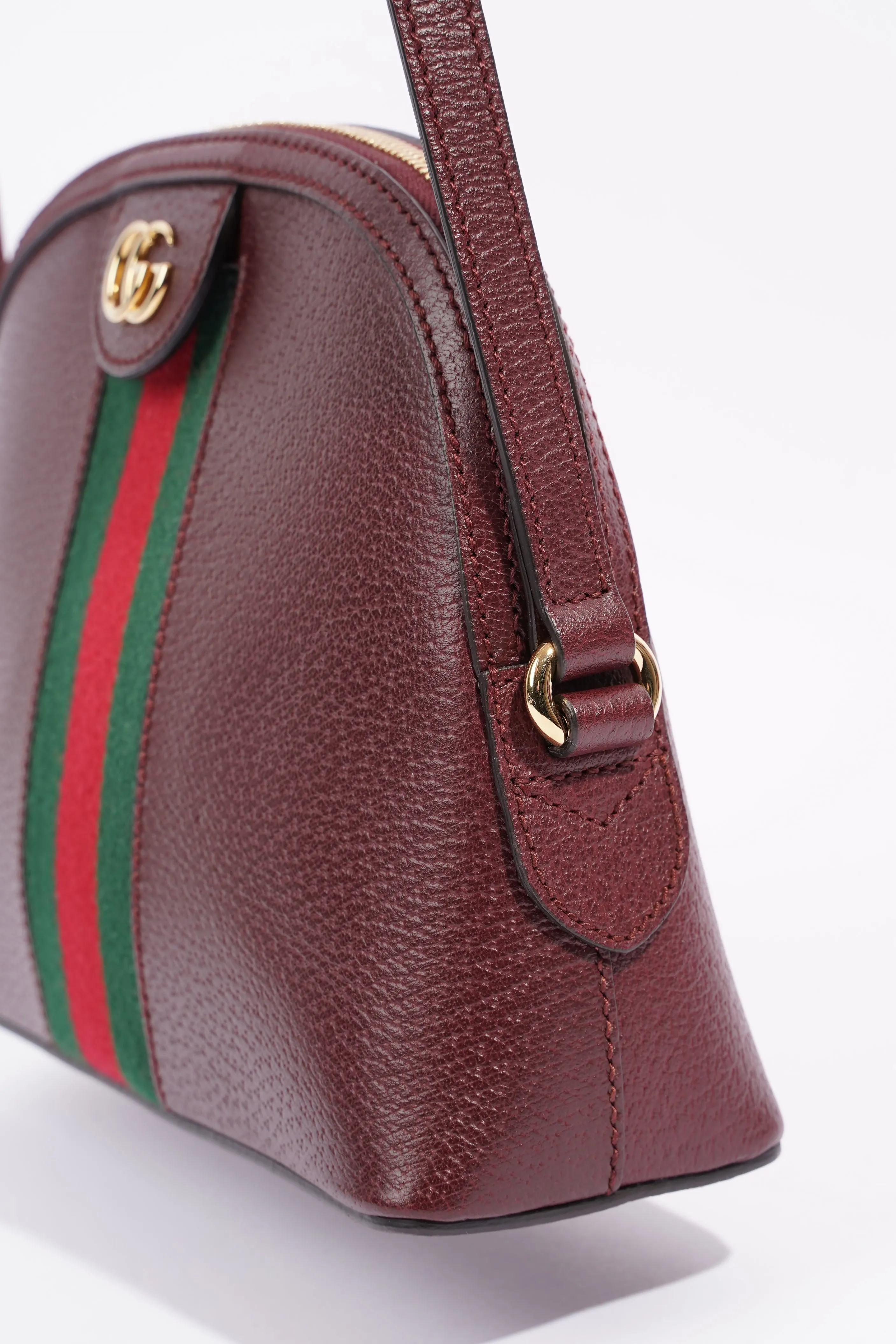 Gucci Ophidia GG Shoulder Bag Wine / Green / Red Leather
