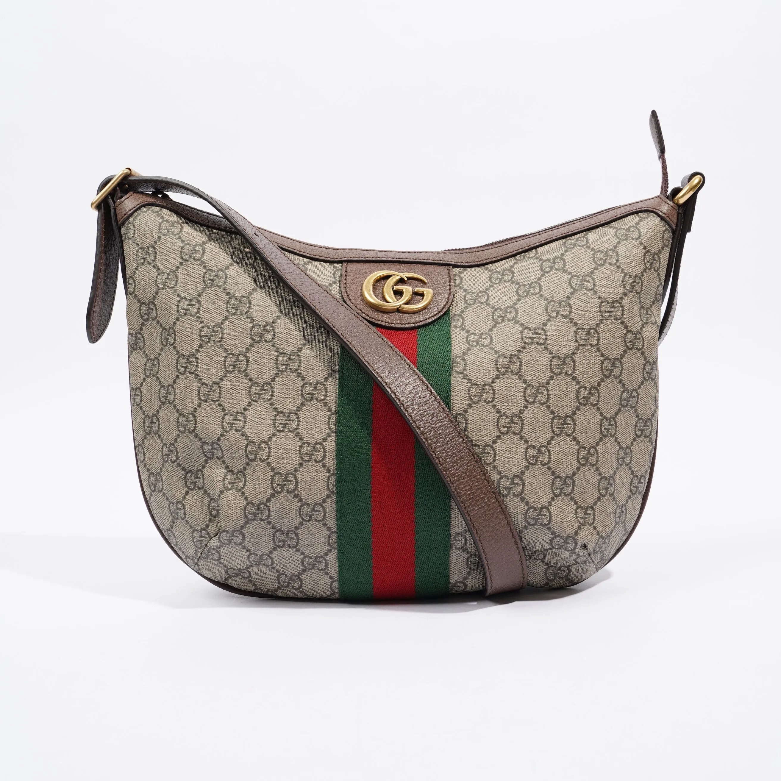 Gucci Ophidia GG Small Shoulder Bag Brown / Beige Coated Canvas Small