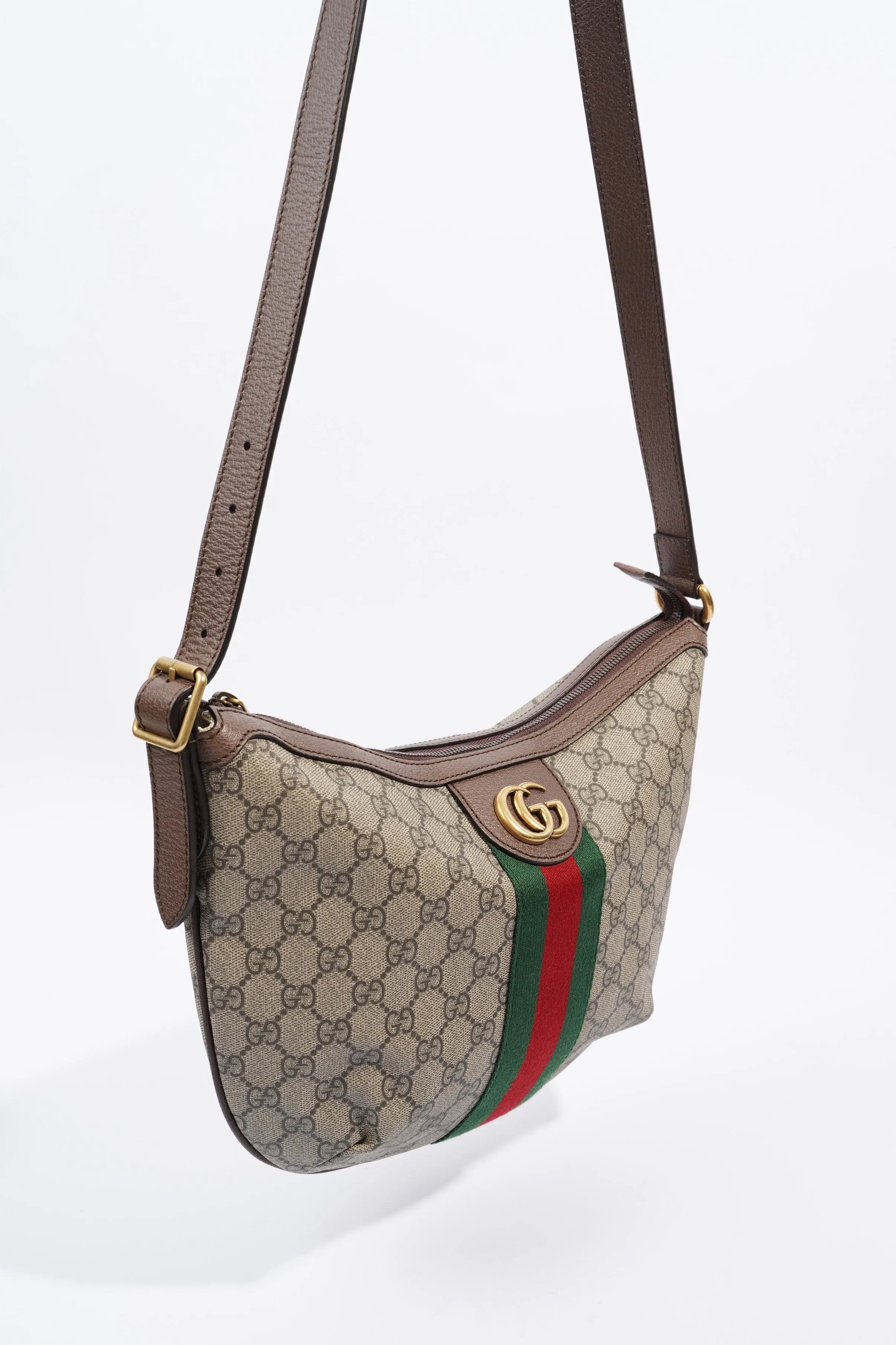 Gucci Ophidia GG Small Shoulder Bag Brown / Beige Coated Canvas Small