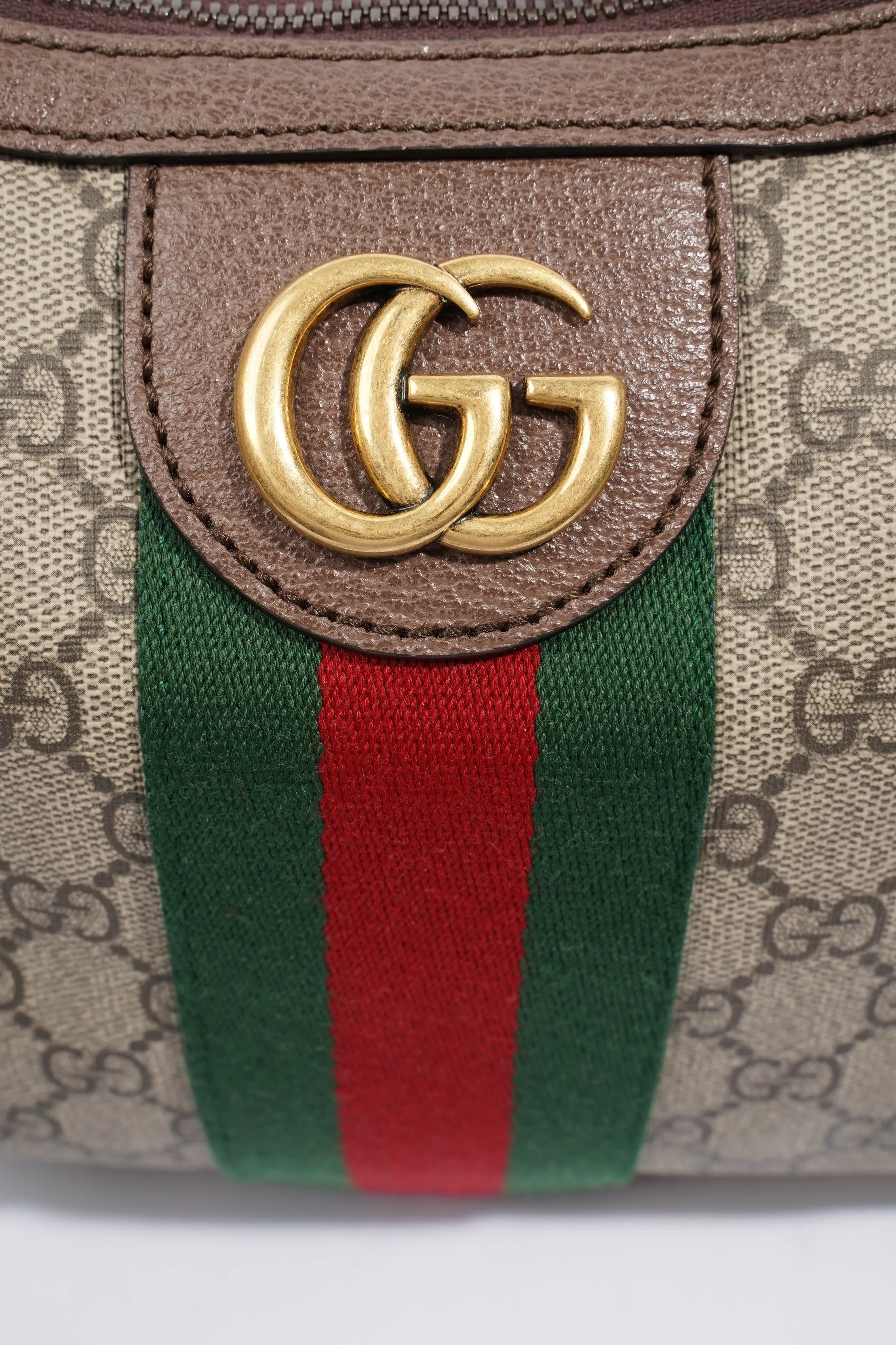 Gucci Ophidia GG Small Shoulder Bag Brown / Beige Coated Canvas Small