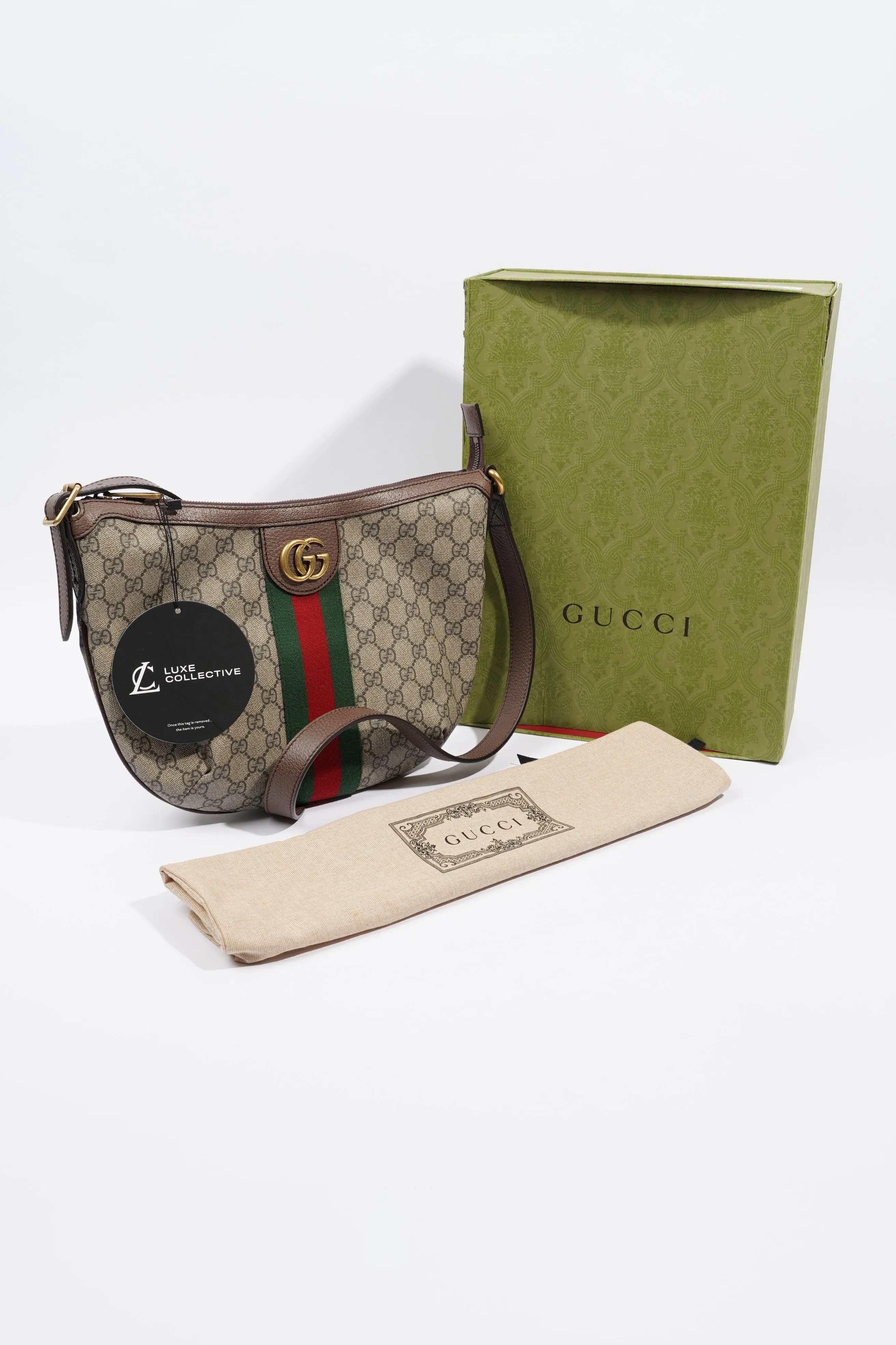 Gucci Ophidia GG Small Shoulder Bag Brown / Beige Coated Canvas Small