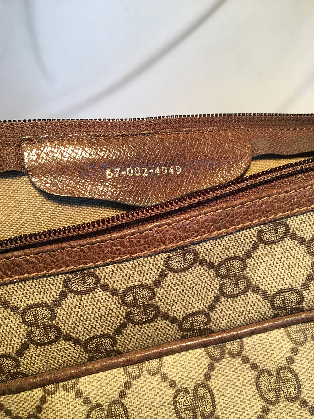 Gucci Vintage Monogram Hand Painted Ladybug Reporter Messenger Shoulder Bag