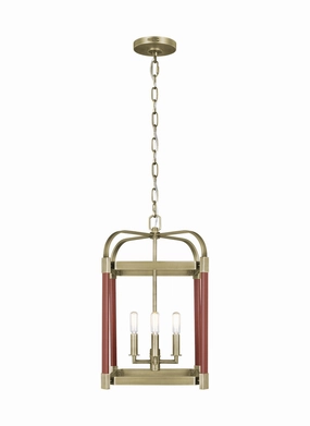 Hadley Four Light Lantern Time Worn Brass Ceiling Lights Lighting free shipping