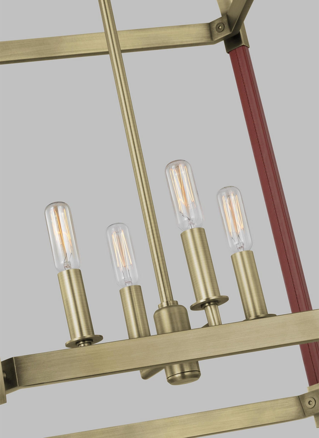 Hadley Four Light Lantern Time Worn Brass Energy-saving Ceiling Lights store