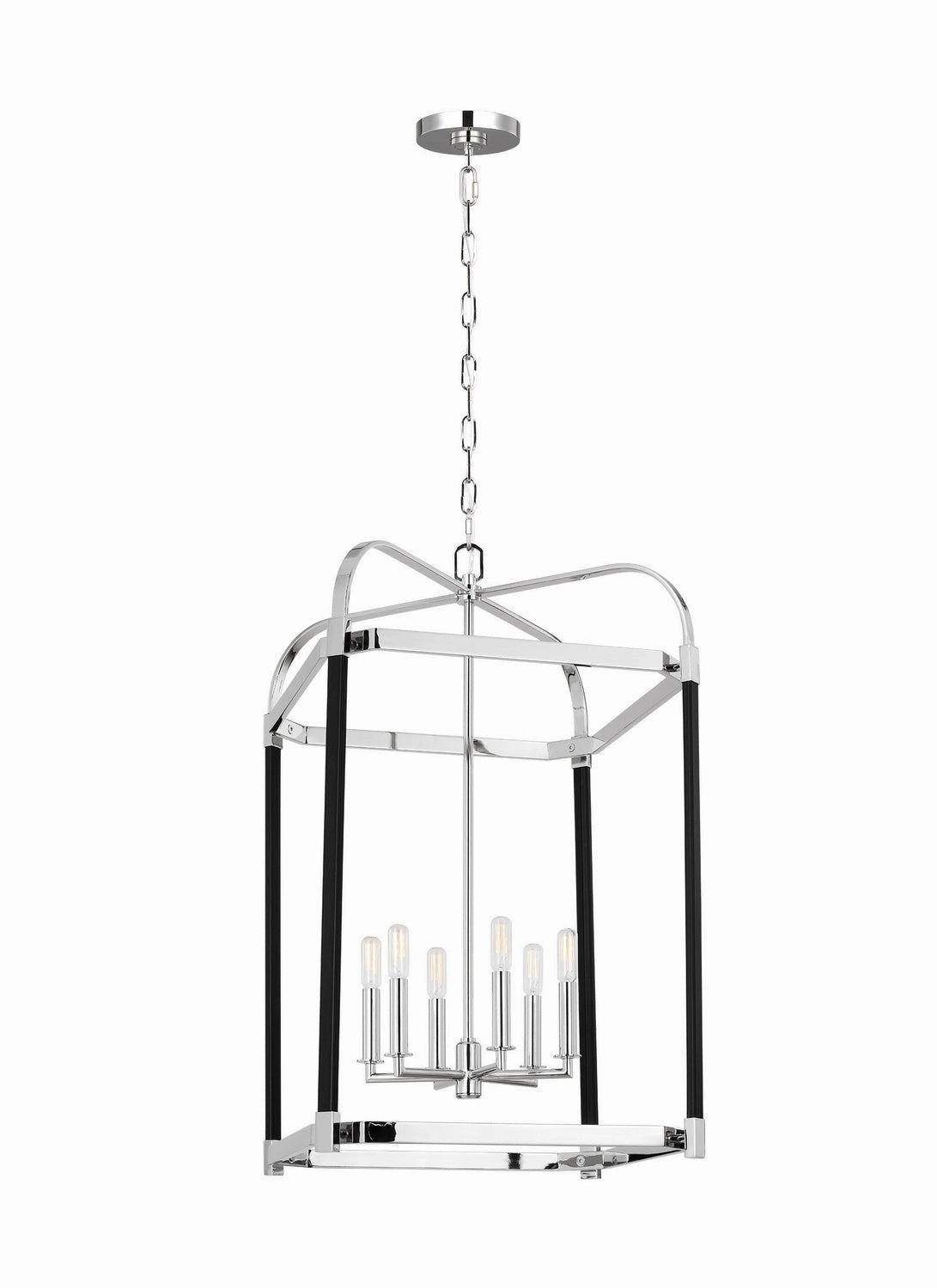 Hadley Six Light Lantern Polished Nickel Ceiling Light Fixtures on sale