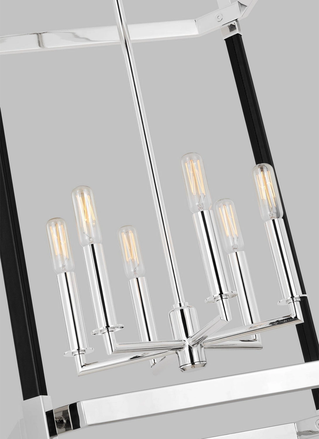 Hadley Six Light Lantern Polished Nickel Ceiling Light Fixtures on sale