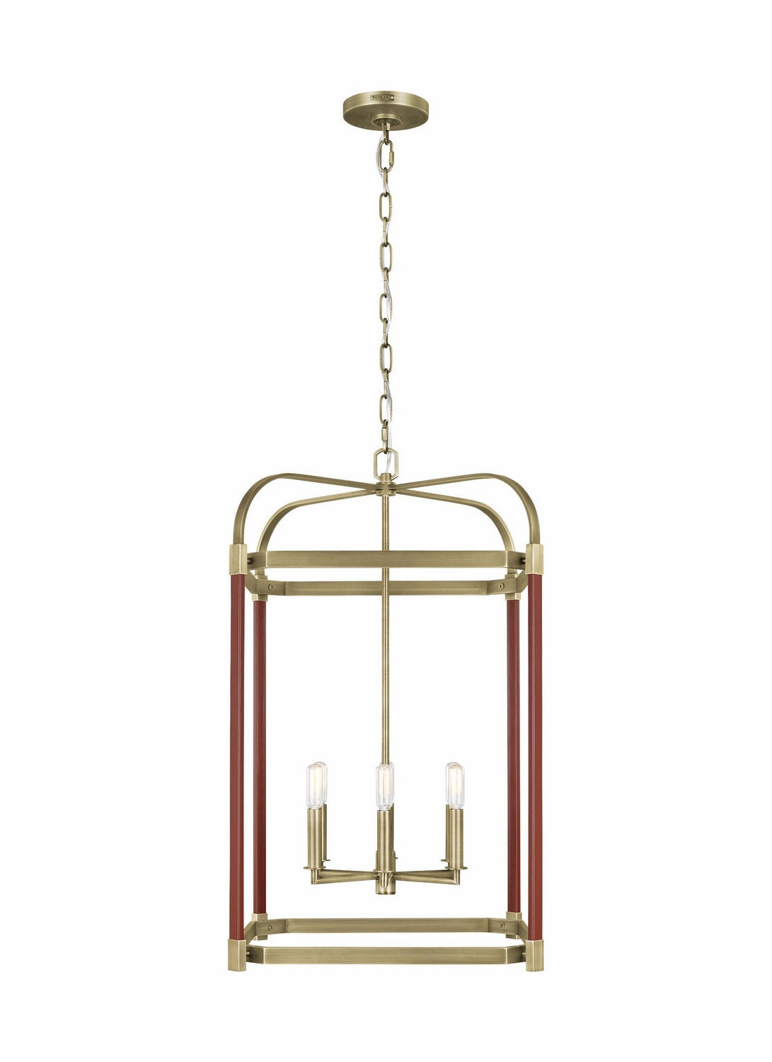 Hadley Six Light Lantern Time Worn Brass Ceiling Lights Lighting free shipping