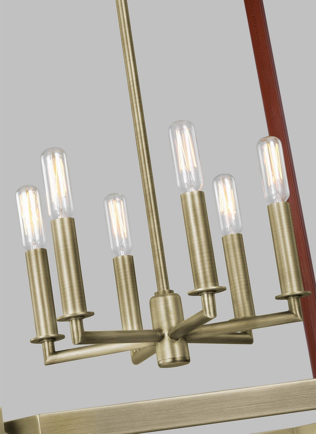 Hadley Six Light Lantern Time Worn Brass Ceiling Light Fixtures on sale