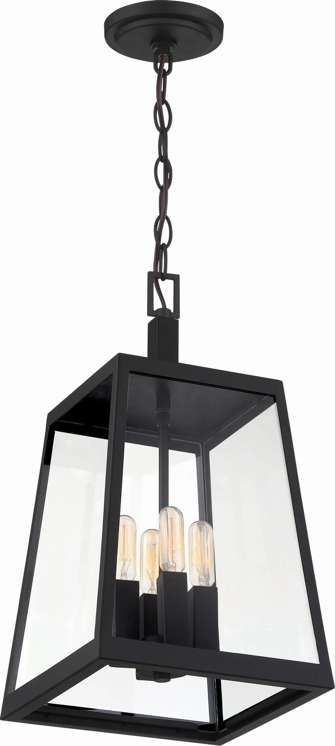 Halifax Four Light Hanging Lantern Matte Black Outdoor Hanging Lights Lighting premium