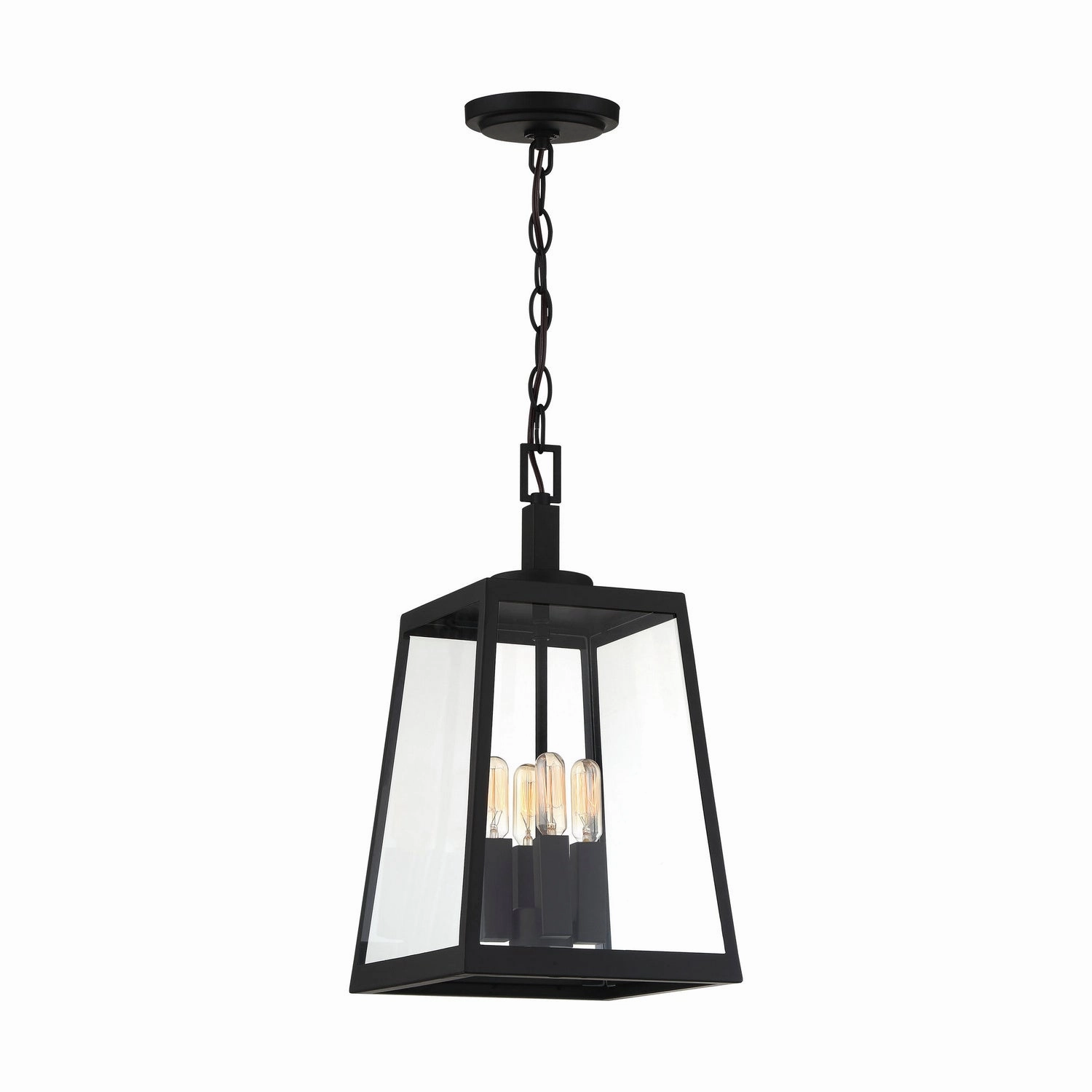 Halifax Four Light Hanging Lantern Matte Black Garden Hanging Lights promo