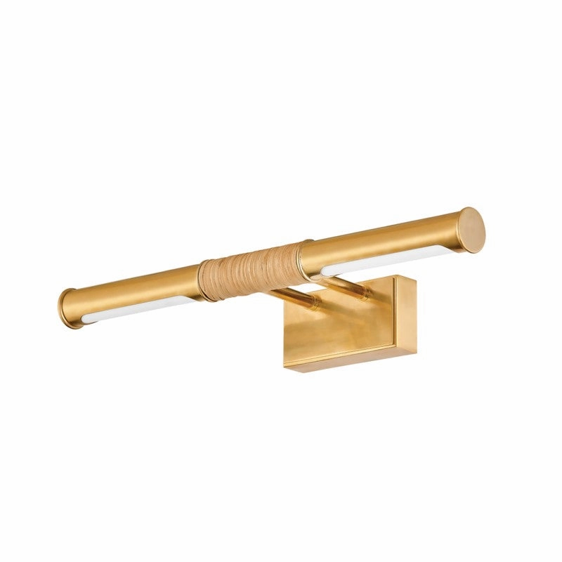 Hallstead LED Picture Light Aged Brass Wall Lights for patio sale