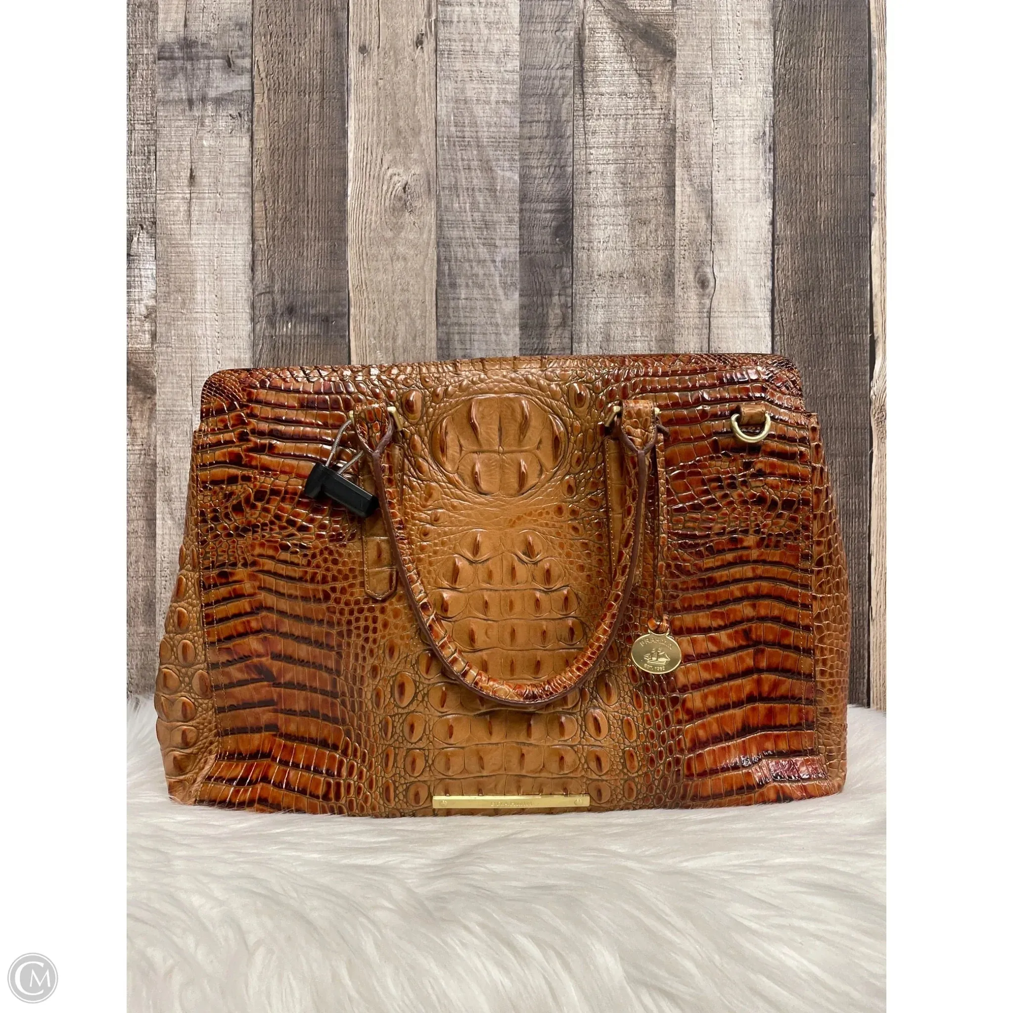 Handbag Designer By Brahmin, Size: Large