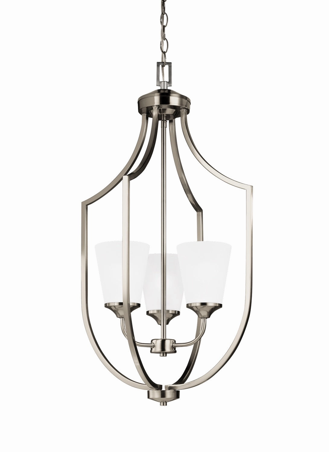 Hanford Three Light Hall / Foyer Pendant Brushed Nickel Ceiling Lights Lighting free shipping