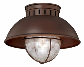 Harwich One Light Outdoor Flush Mount Burnished Bronze Outdoor Ceiling Mount Lighting clearance