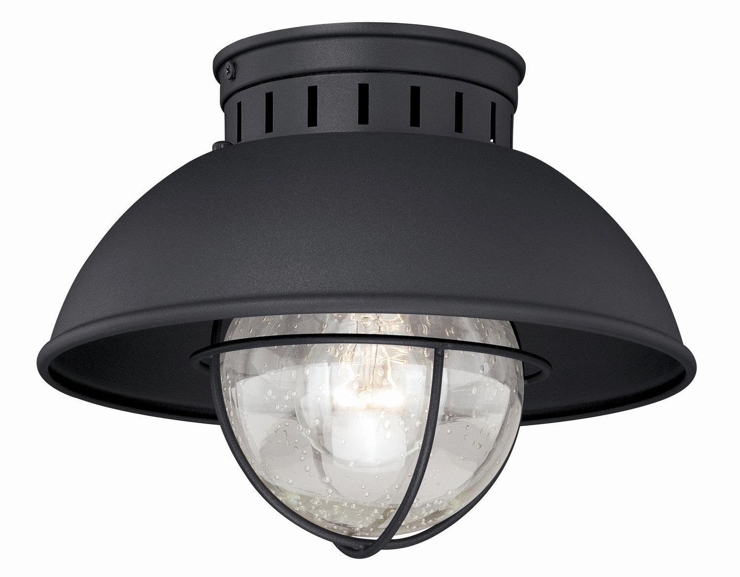 Harwich One Light Outdoor Flush Mount Textured Black Outdoor Ceiling Mount Lighting clearance
