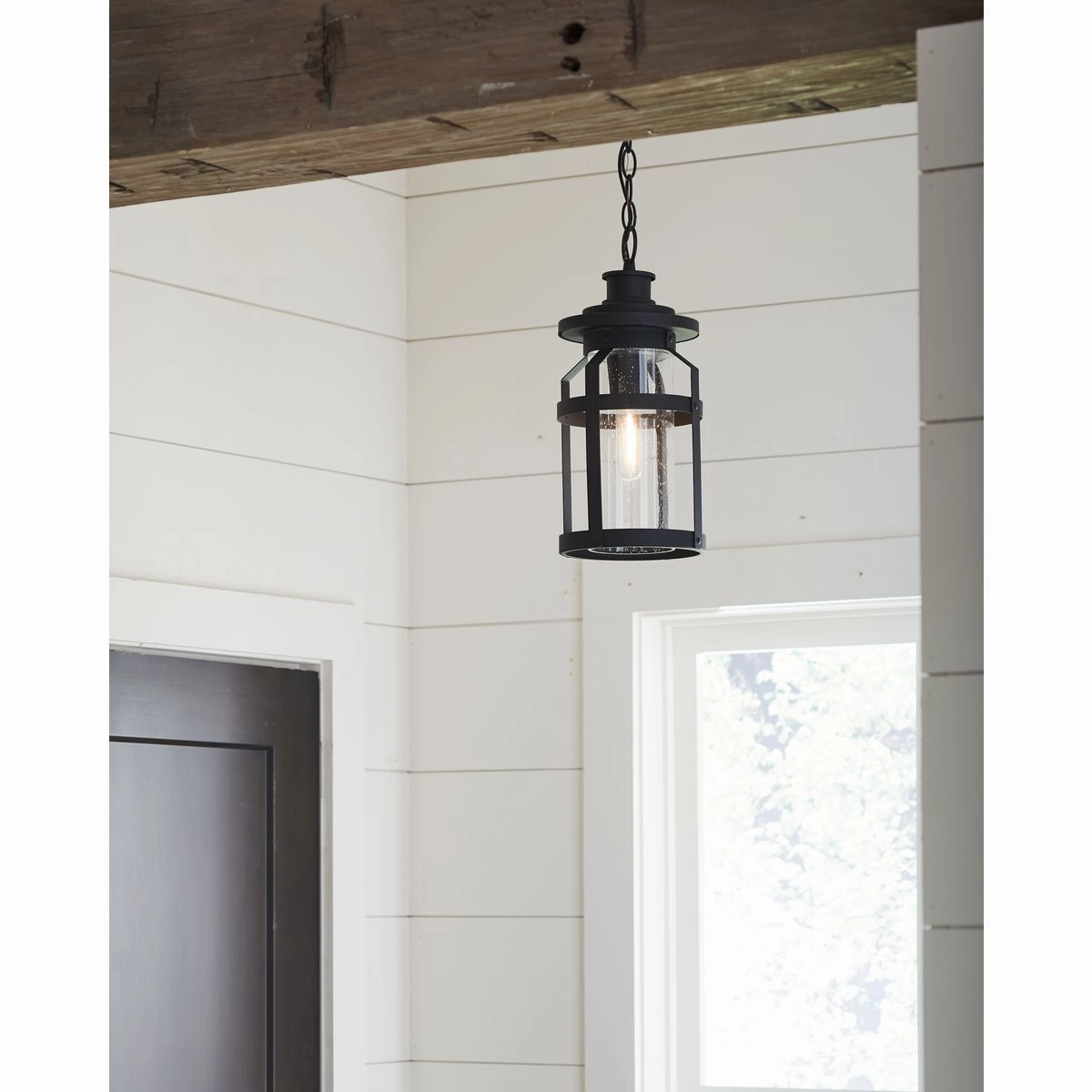 Haslett One Light Hanging Lantern Black Garden Hanging Lights promo