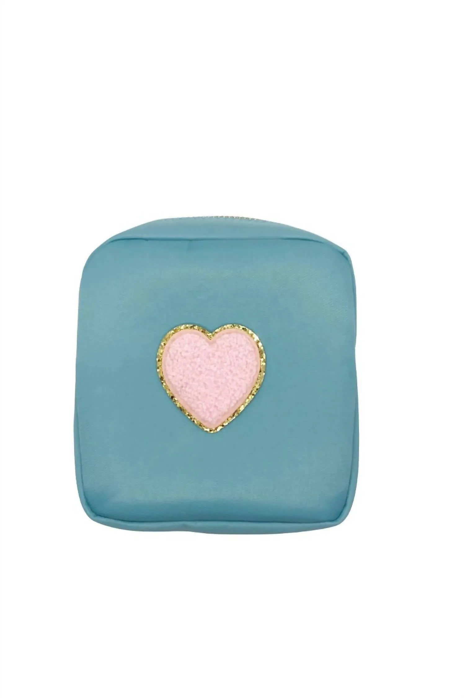Heart It All Pouch In Blue/pink