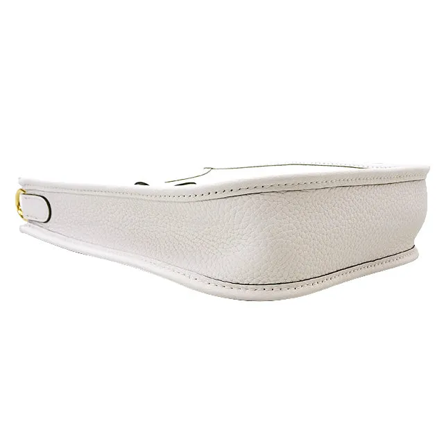HERMES Shoulder bag Evelyne 16 TPM New White Taurillon Clemence Gold HW Stamp