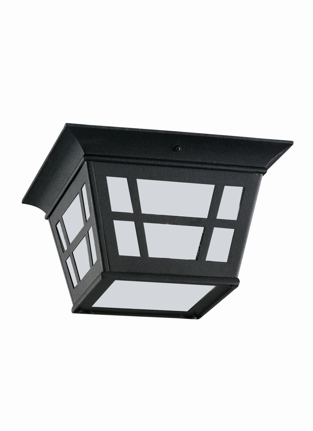 Herrington Two Light Outdoor Flush Mount Black Outdoor Ceiling Mount Lighting hot sale