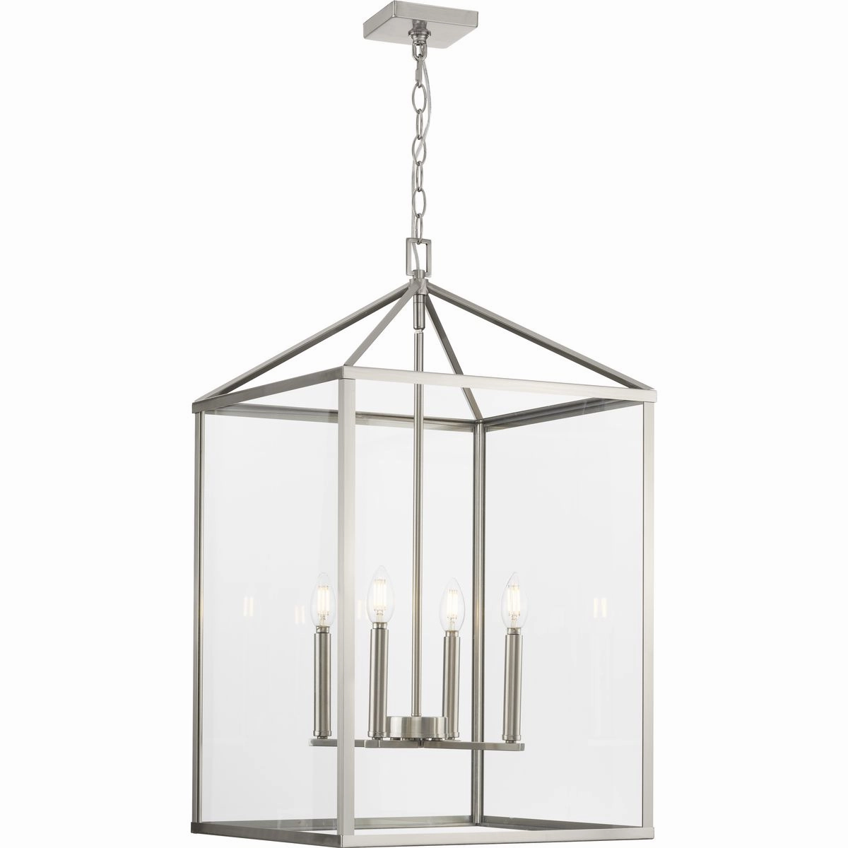 Hillcrest Four Light Foyer Pendant Brushed Nickel Cheap Ceiling Lights available