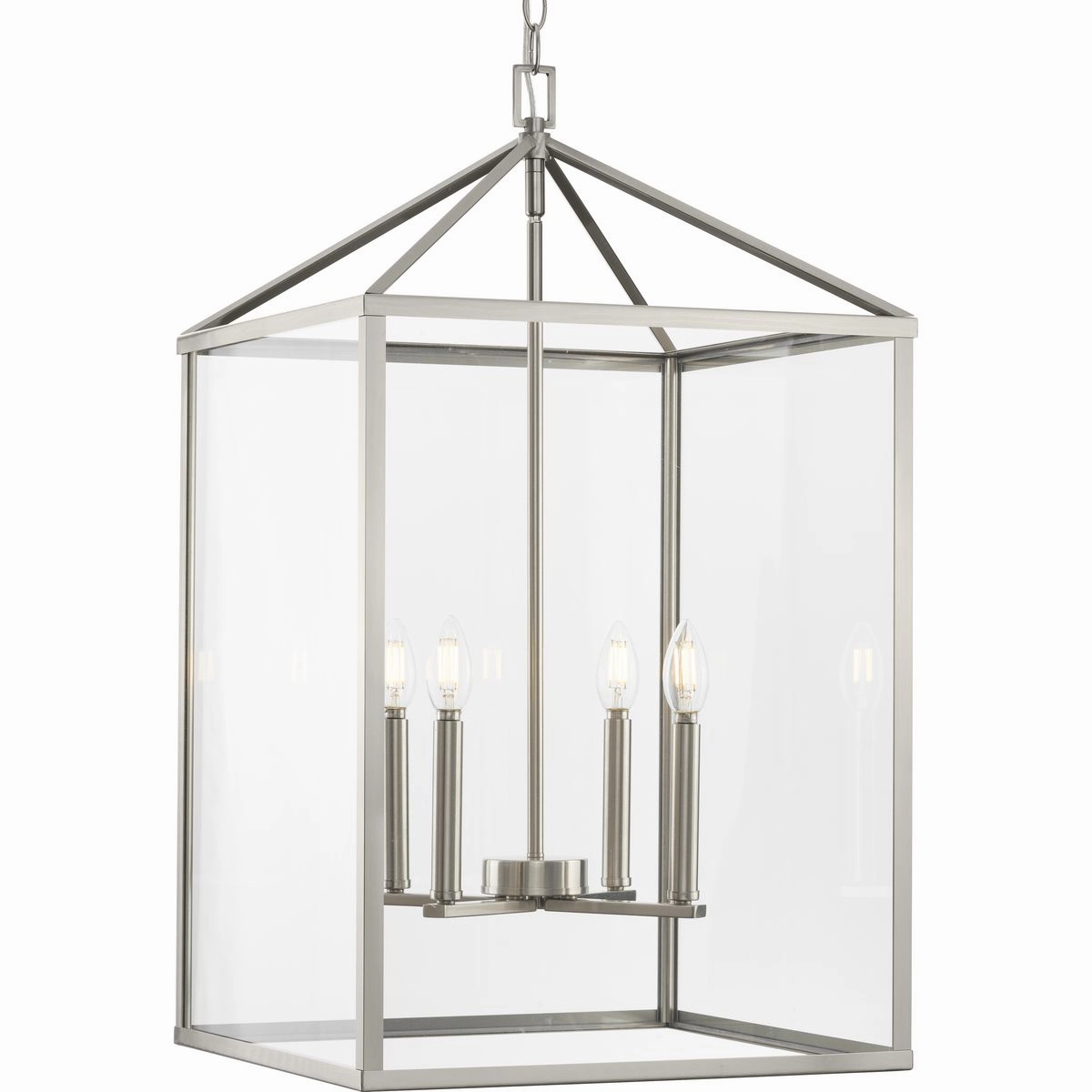 Hillcrest Four Light Foyer Pendant Brushed Nickel Cheap Ceiling Lights available
