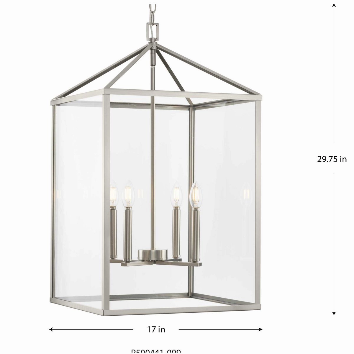 Hillcrest Four Light Foyer Pendant Brushed Nickel Cheap Ceiling Lights available