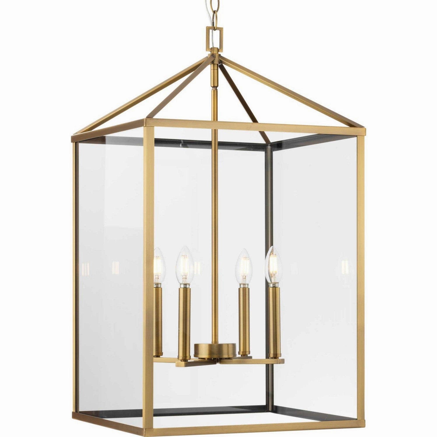 Hillcrest Four Light Foyer Pendant Vintage Brass Ceiling Lights Lighting cheap deals