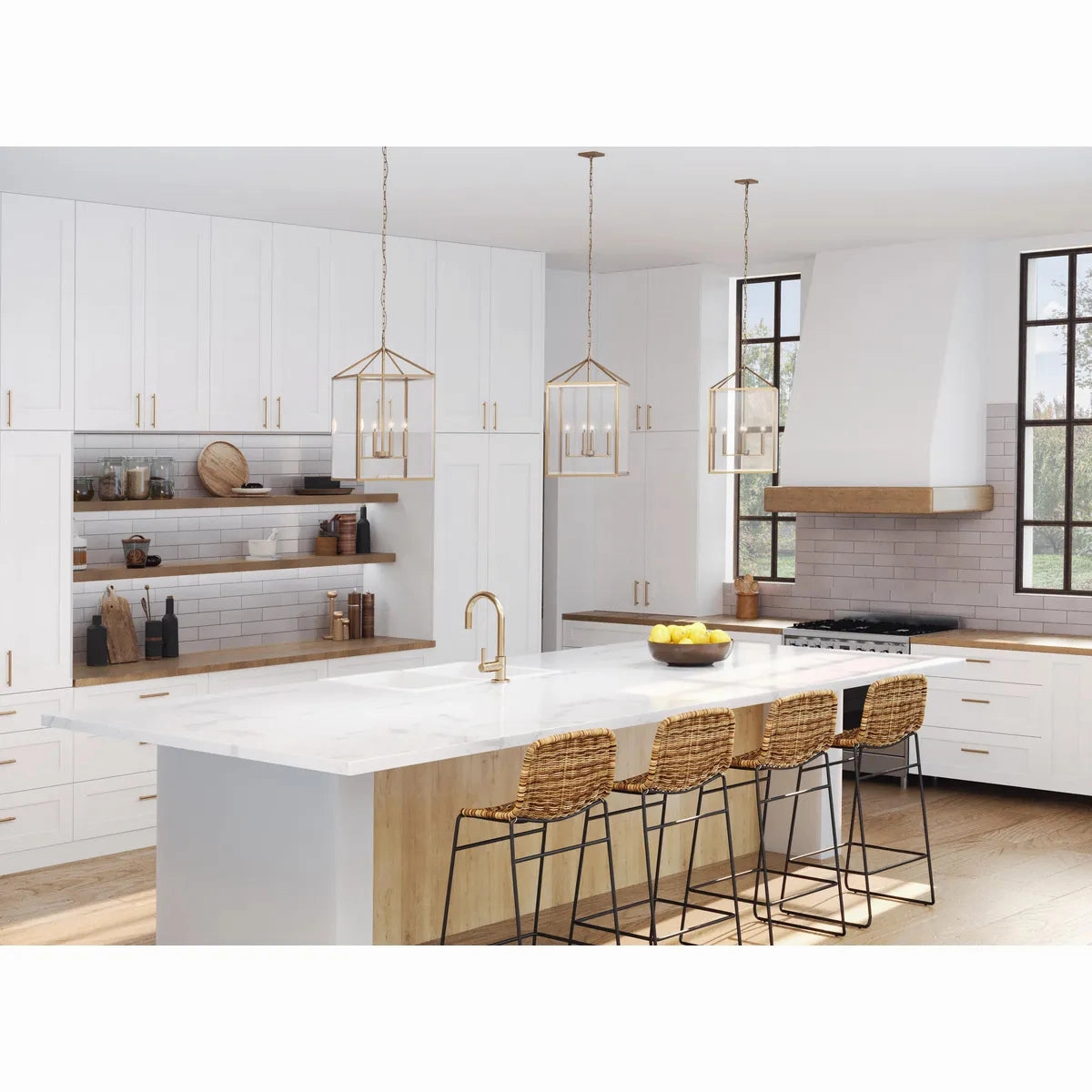 Hillcrest Four Light Foyer Pendant Vintage Brass Cheap Ceiling Lights available